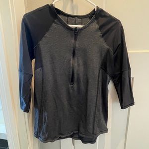 Lululemon 3/4 sleeve & zip baseball tee